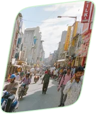 Busy Indian city street