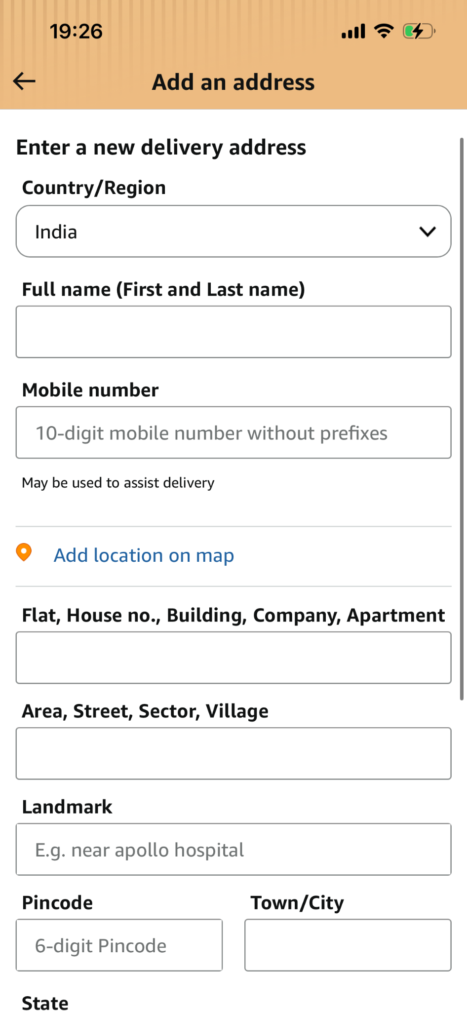 Amazon guide screenshot for Select Delivery Address