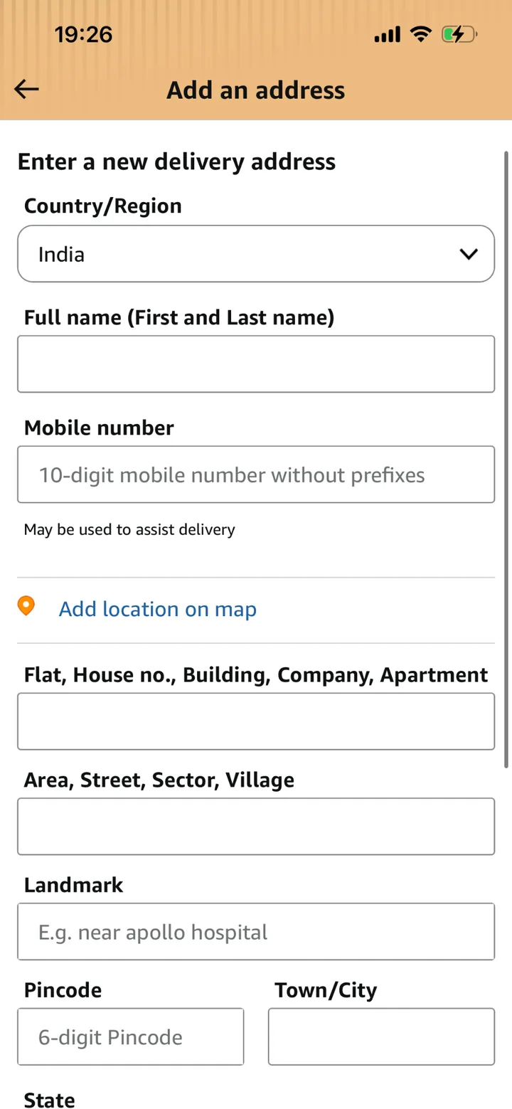 Amazon guide screenshot for Select Delivery Address