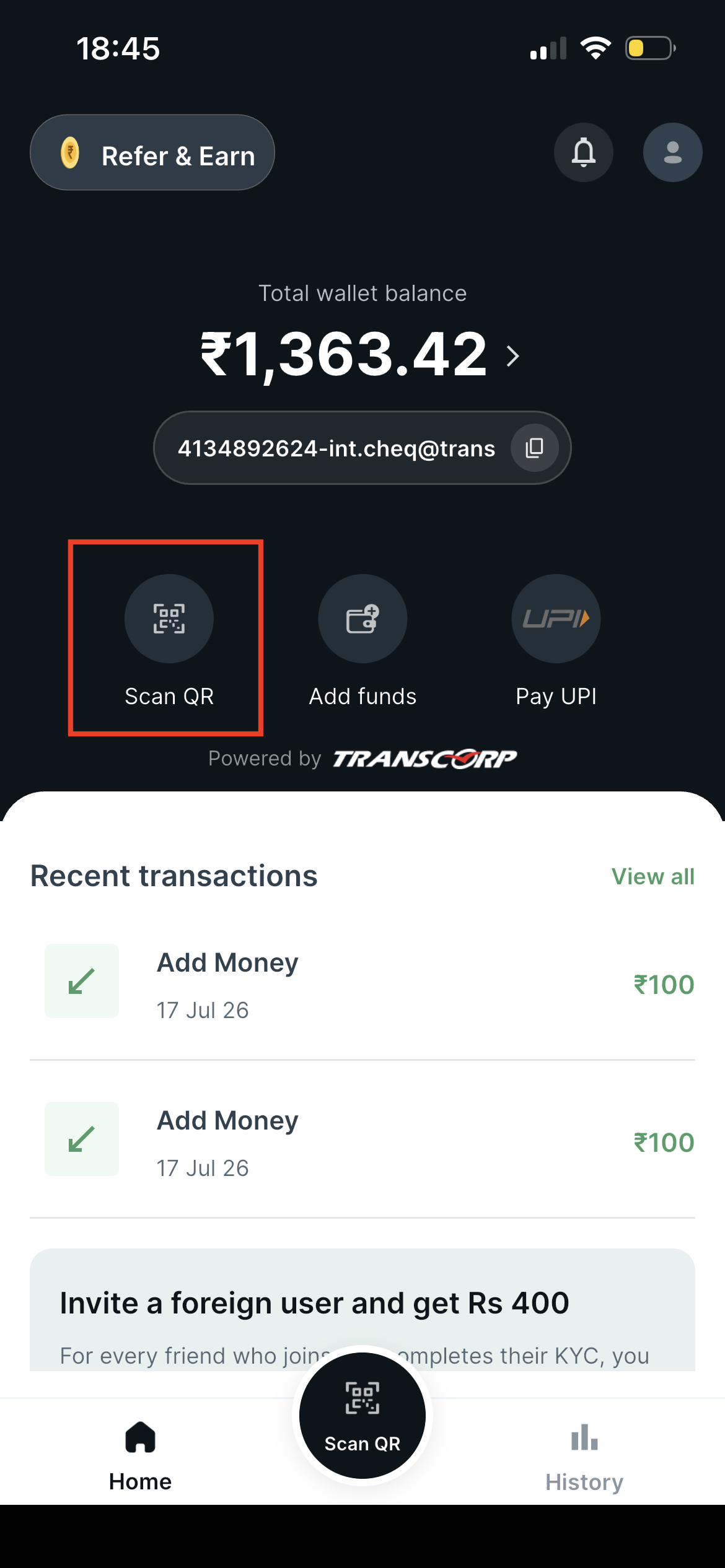 Blinkit guide screenshot for Open Cheq -> Tap Scan