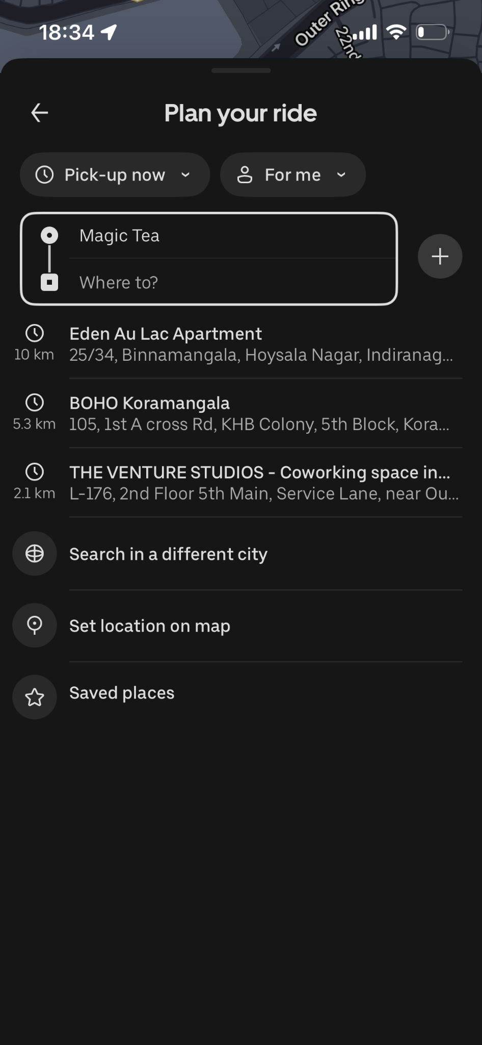 Uber guide screenshot for Enter Your Destination